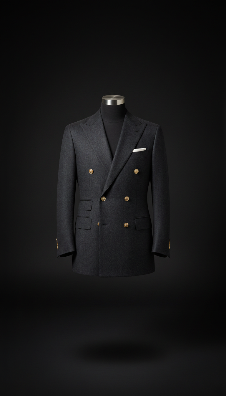Double-Breasted Cashmere Tailored Suit